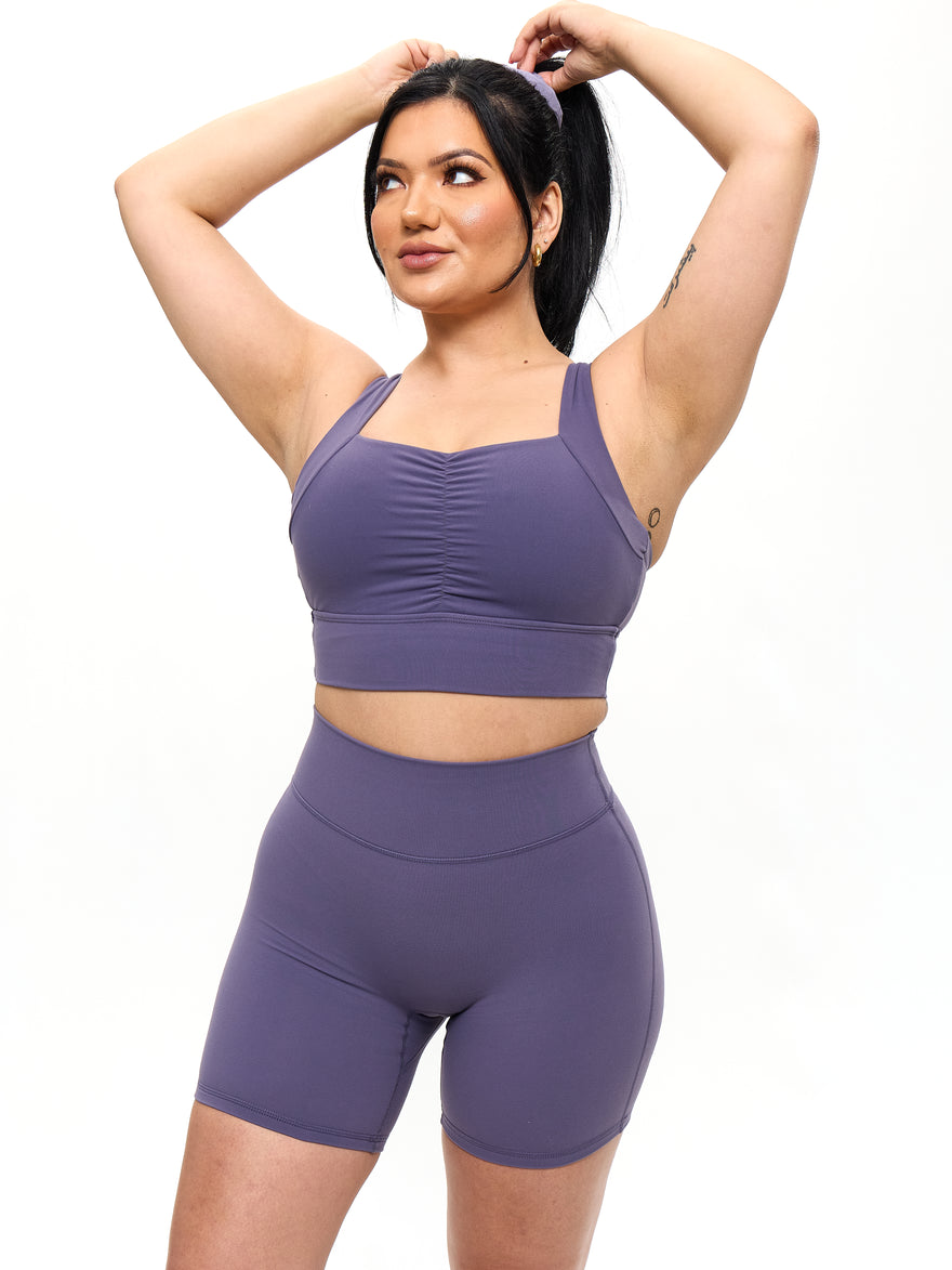 Bloom Sports Bra - Shadow Berry