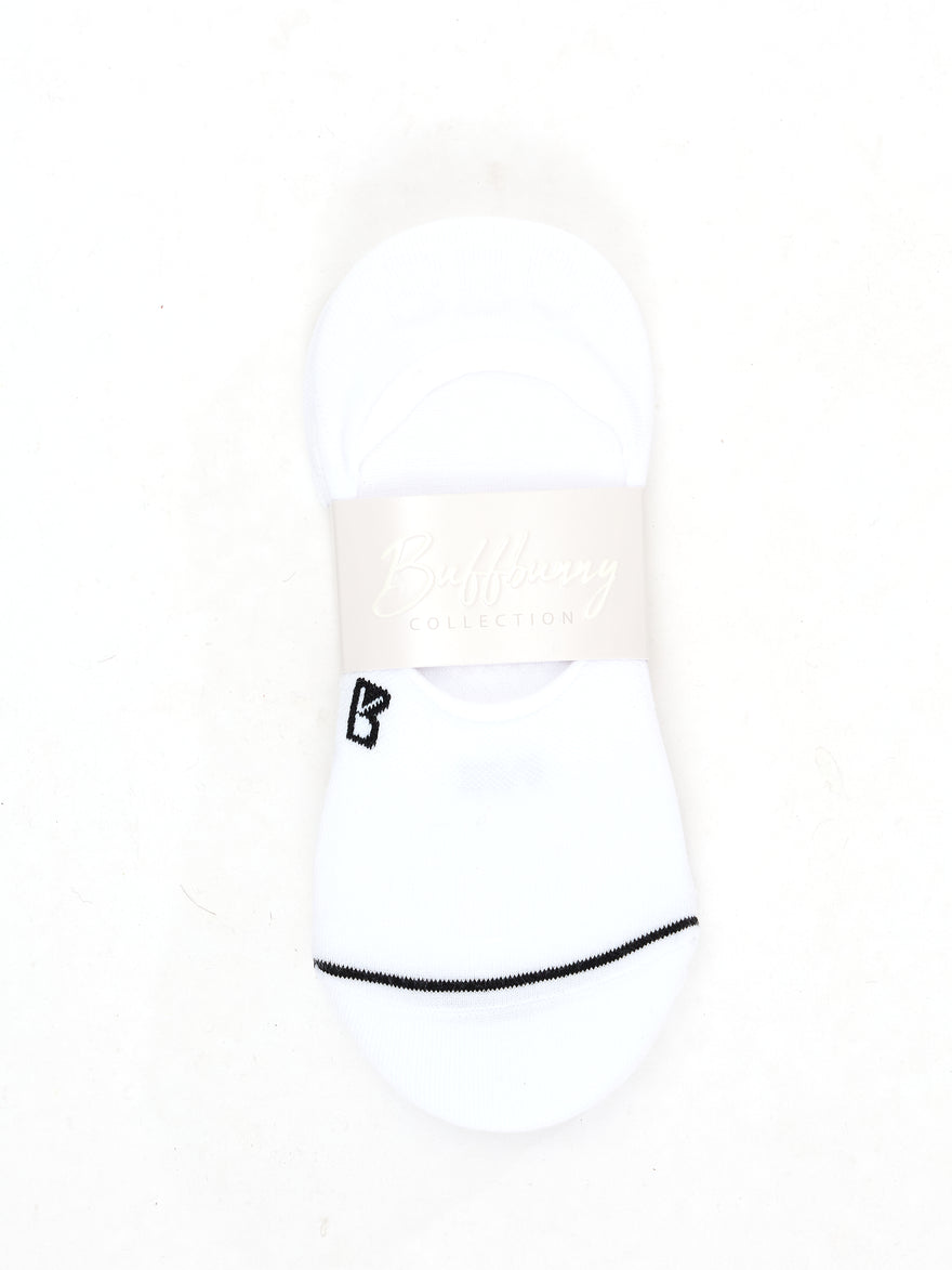 3 Pack No Show Socks - White