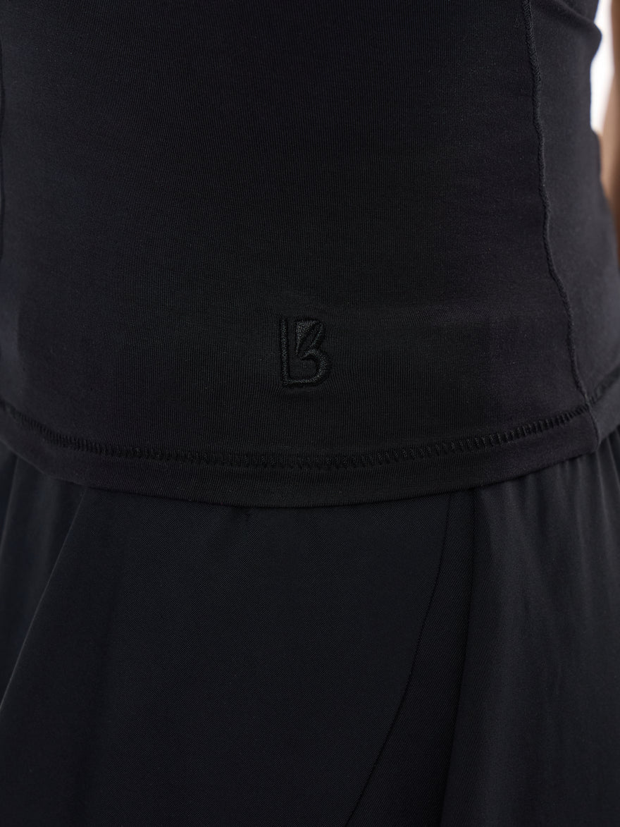Halo Halter Tank - Onyx Black