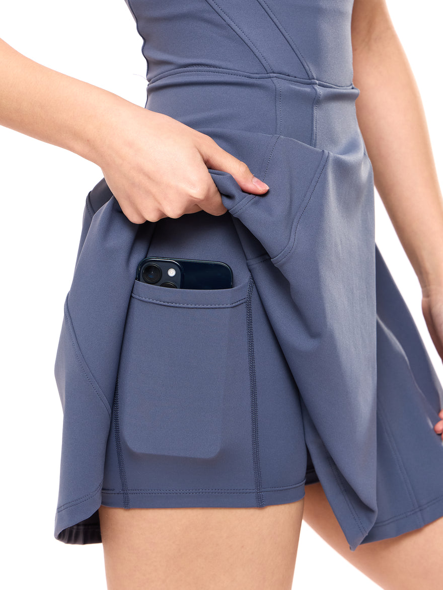 Bend and Snap Dress - Barista Blue