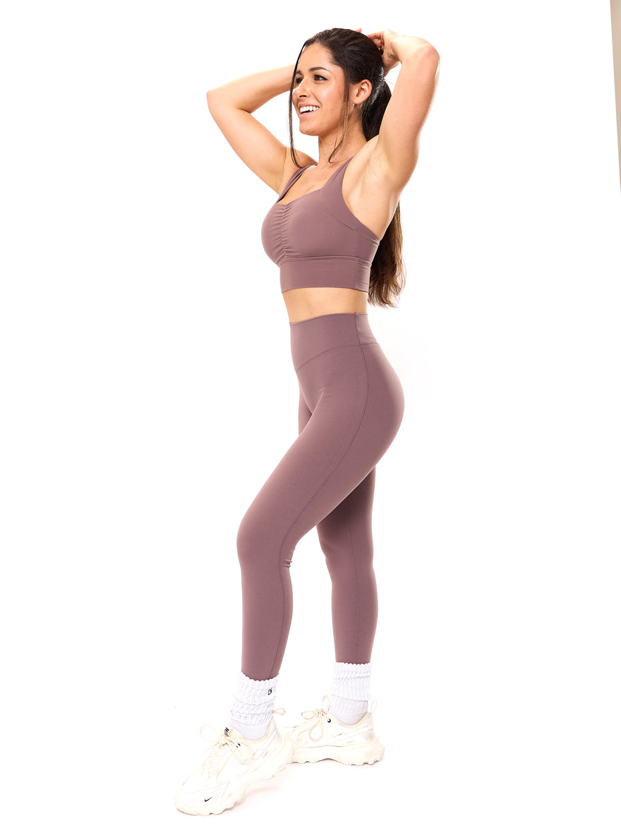 Bloom Sports Bra - Mocha Berry