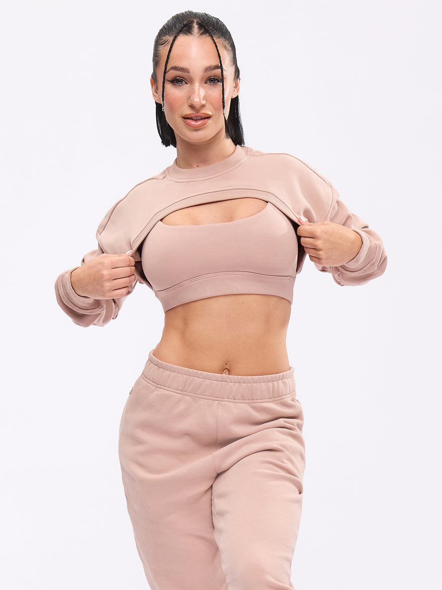 Cloud Bolero Shrug - Mauve