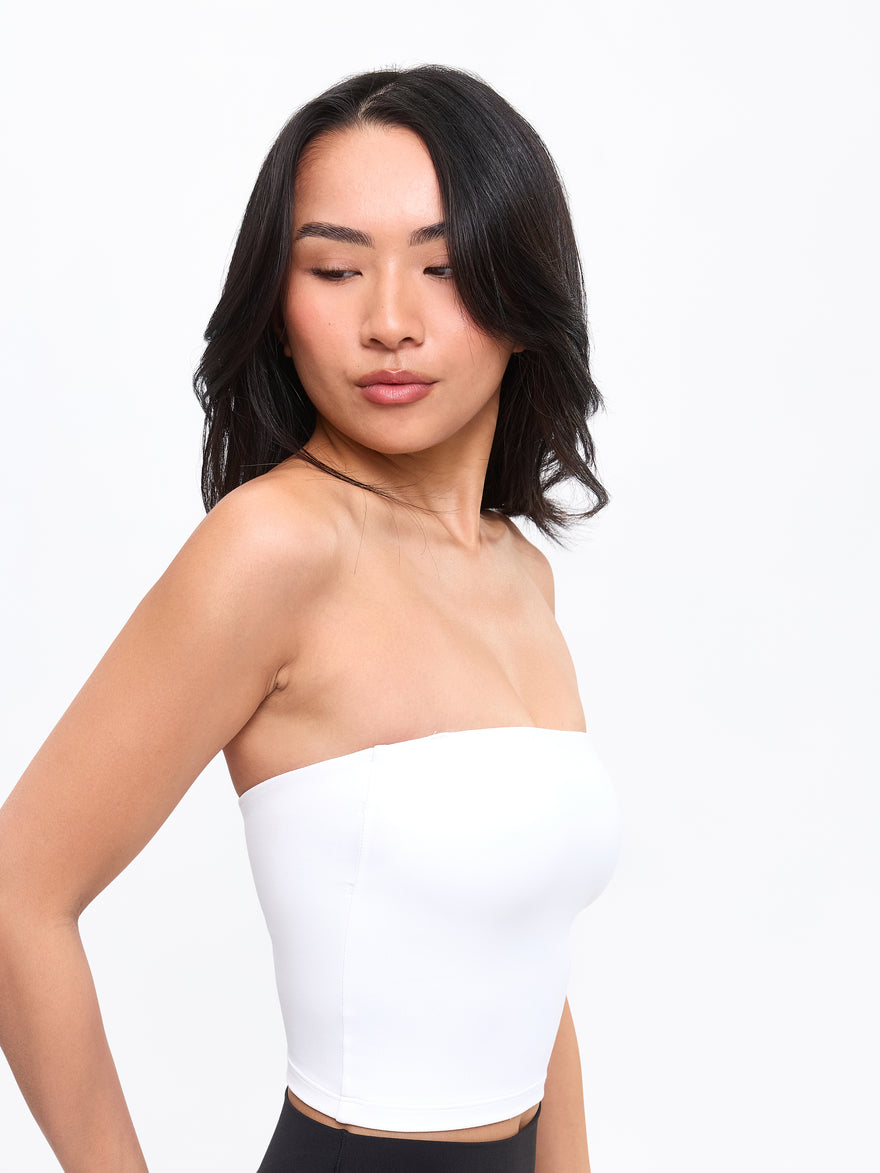 Butter Bandeau Crop - White