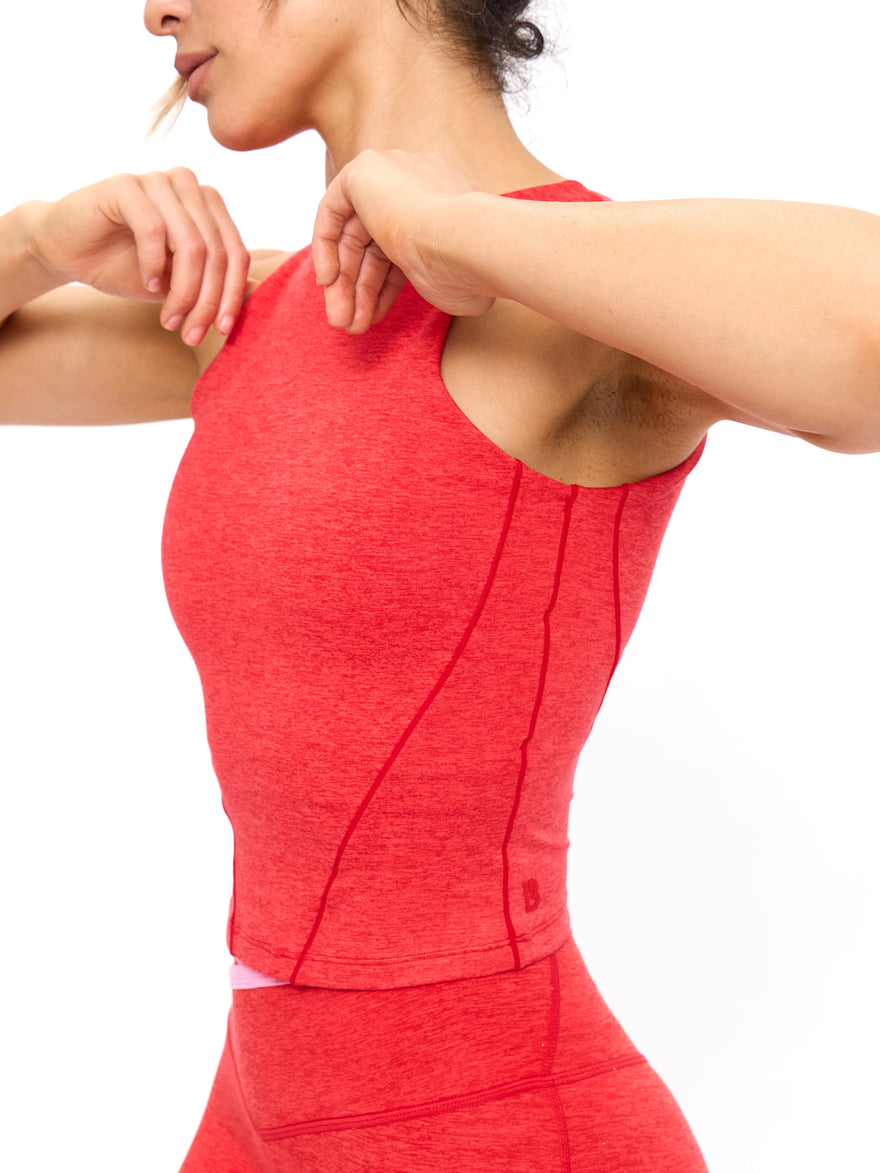 Dream Heather Tank - Salsa Red