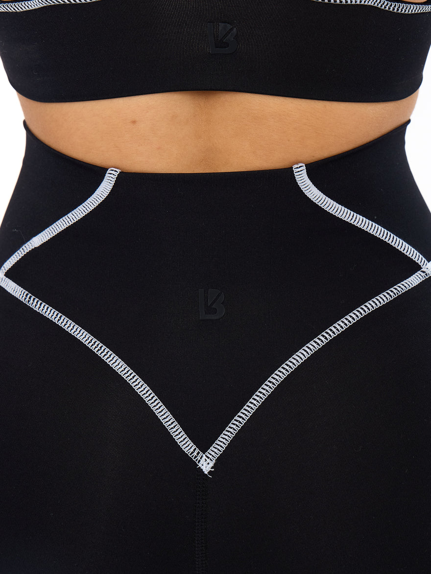 Airbrush Hourglass Legging - Onyx Black