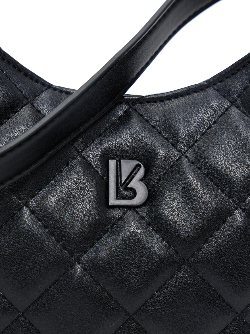 Quilted Crossbody Purse - Onyx Black