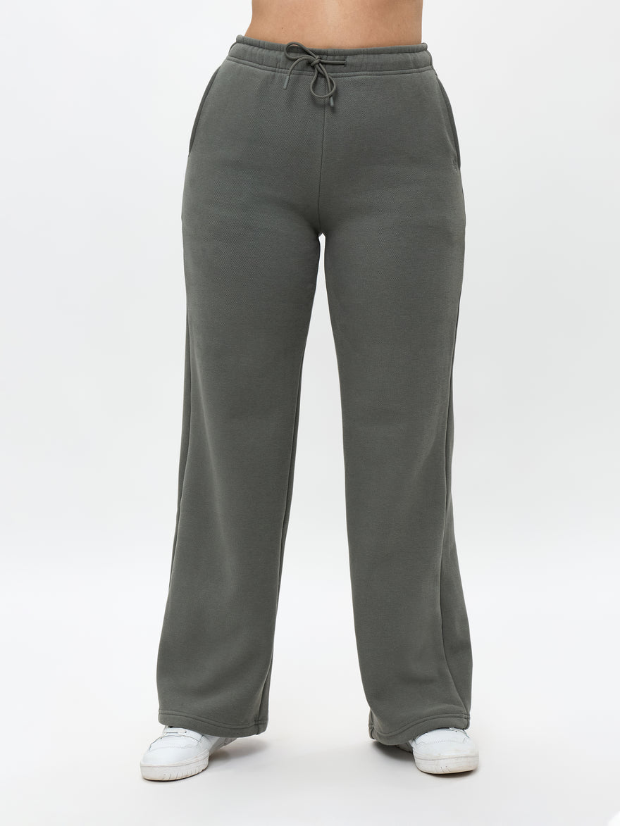 Plush Fleece Straight Leg Sweat Pant - Frosted Sage