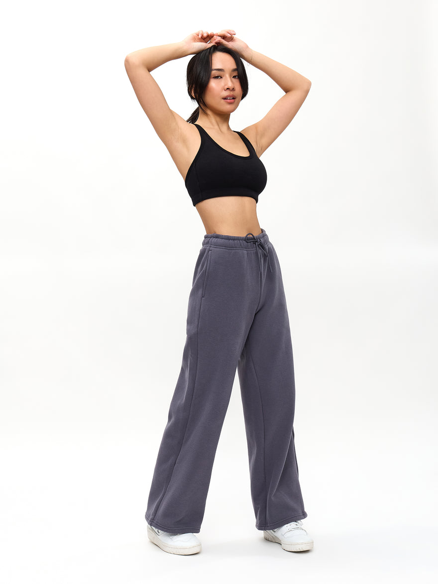 Plush Fleece Straight Leg Sweat Pant - Blue Steel