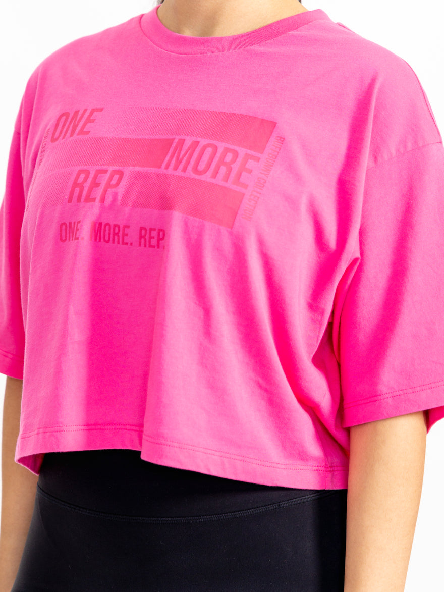 Rep Crop Tee - Pink Crush