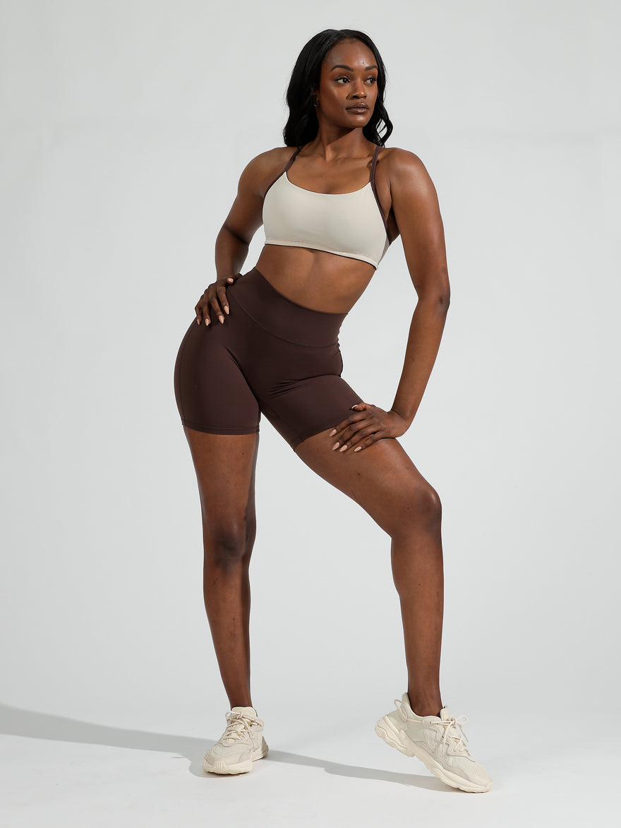 Reversible Sports Bra - Journey Dark Brown/Stardust
