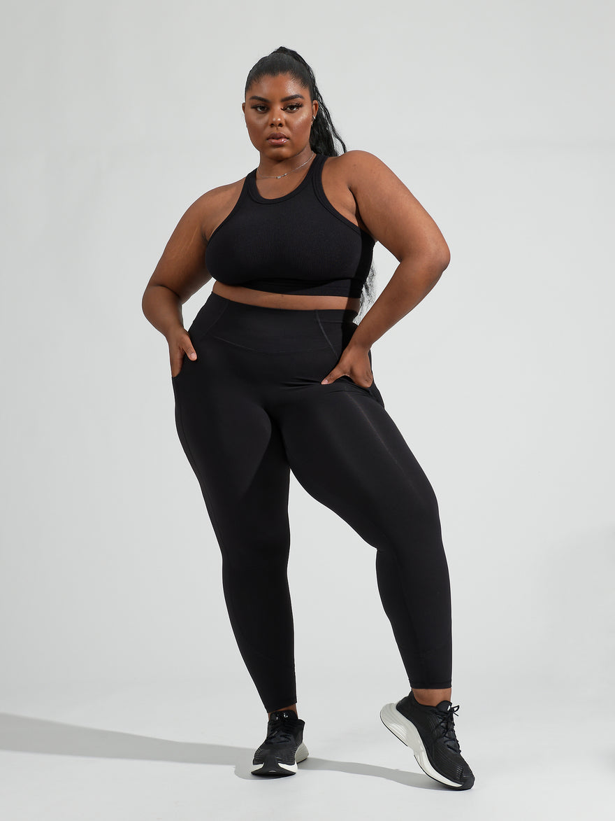 Ribbed Seamless Tank - Onyx Black