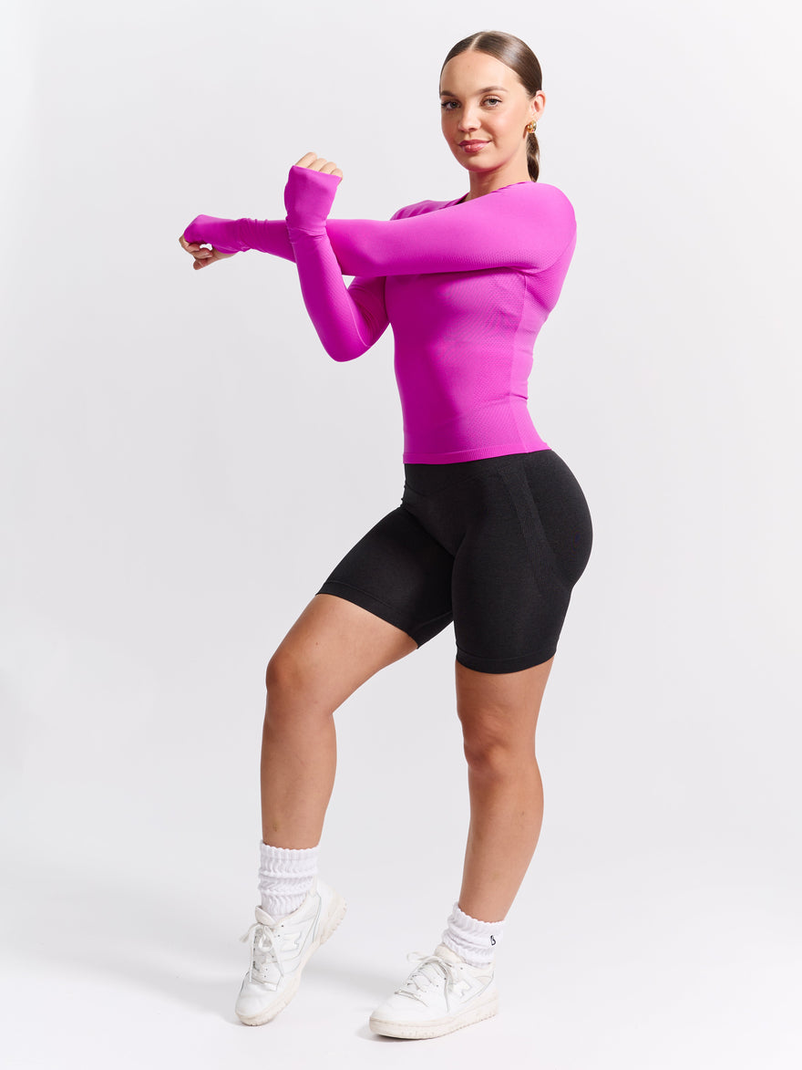 Seamless Long Sleeve Baby Tee - Pop Rocks