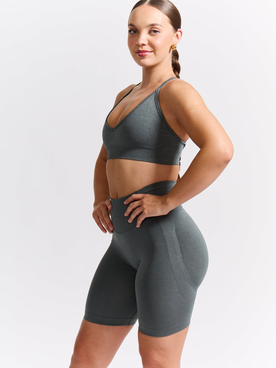 Plunge Seamless Sports Bra - Frosted Sage