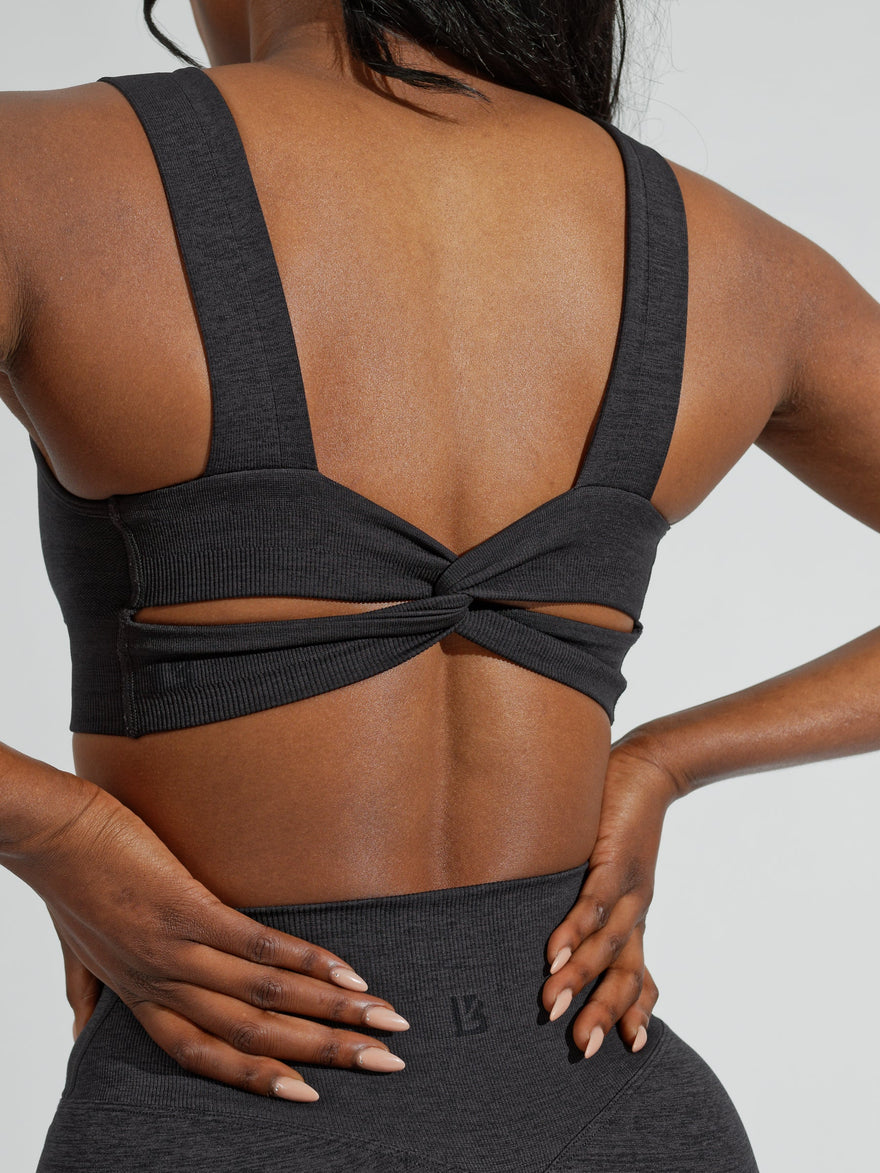 Synergy Seamless Sports Bra - Charcoal