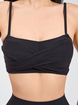 Thumbnail 1 of Ivy Wrap Sports Bra - Onyx Black, 1 of 8