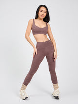 Thumbnail 3 of Dream Heathered Sports Bra - Mocha Berry, 3 of 8