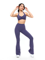Thumbnail 3 of Poshknit Flare Legging - Shadow Berry, 3 of 6