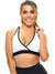 Reversible RacerBack Sports Bra - Onyx Black and White Image 1