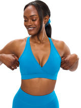 Thumbnail 3 of Reversible RacerBack Sports Bra - Warhead and Cotton Candy, 3 of 7
