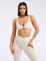 Thumbnail 4 of Twisted Sports Bra - Bone, 4 of 7