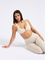 Thumbnail 1 of Twisted Sports Bra - Bone, 1 of 7