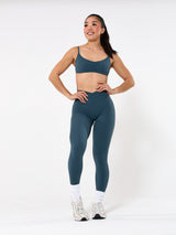 Thumbnail 2 of Candid Cross Waist Legging - Enchanted Teal, 2 of 6