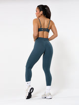 Thumbnail 3 of Candid Cross Waist Legging - Enchanted Teal, 3 of 6