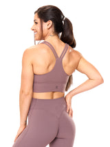Thumbnail 4 of Bloom Sports Bra - Mocha Berry, 4 of 6