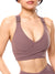 Candy Wrap Sports Bra - Mocha Berry Image 0