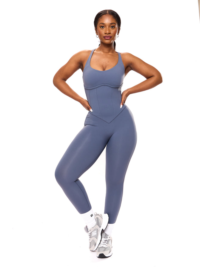 Corset Bodysuit - Barista Blue Image 4