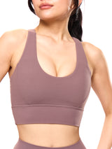 Thumbnail 2 of Rosa Sports Bra - Mocha Berry, 2 of 5
