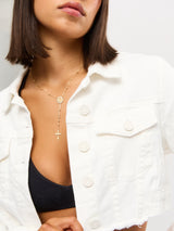 Thumbnail 4 of Desire Denim Jacket - White, 4 of 7