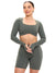 Long Sleeve Curve Crop - Shadow Sage Image 5