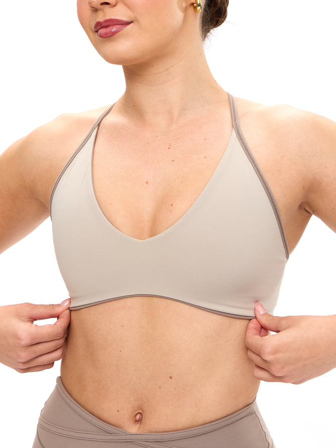 Girlfriend Reversible Sports Bra - Chai Latte and Chamomile Image 5