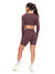 Long Sleeve Curve Crop - Smoked Cherry Image 3