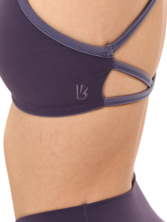 Girlfriend Reversible Sports Bra - Hush Berry and Purple Shadow Image 5