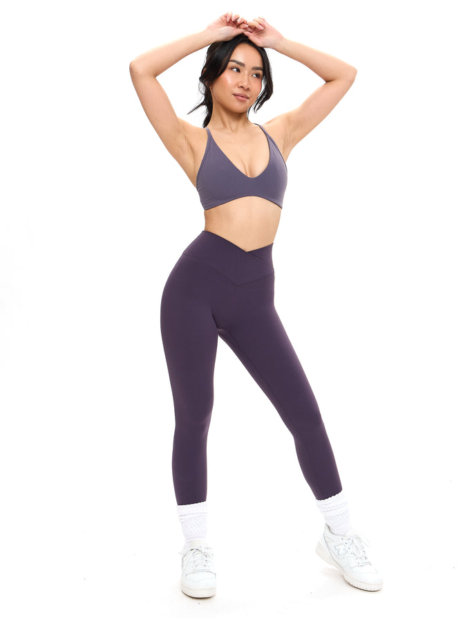 Girlfriend Reversible Sports Bra - Hush Berry and Purple Shadow Image 2