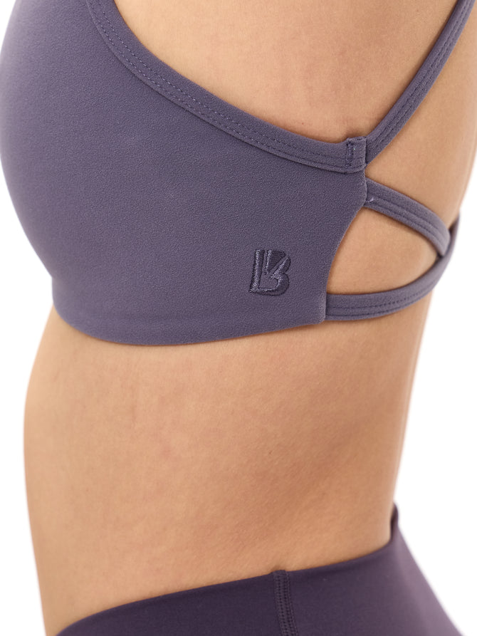 Girlfriend Reversible Sports Bra - Hush Berry and Purple Shadow Image 7