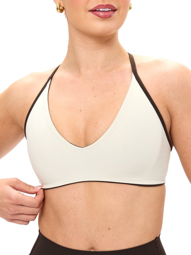 Girlfriend Reversible Sports Bra - Cold Brew and Bone Image 5