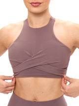Thumbnail 1 of Candy Crew Sports Bra - Mocha Berry, 1 of 5