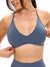 Girlfriend Reversible Sports Bra - Barista Blue and Moody Blue Image 1