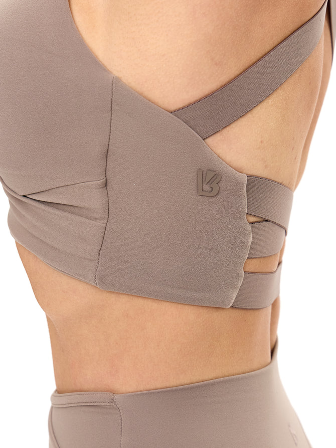 Candy Wrap Sports Bra - Chai Latte Image 2