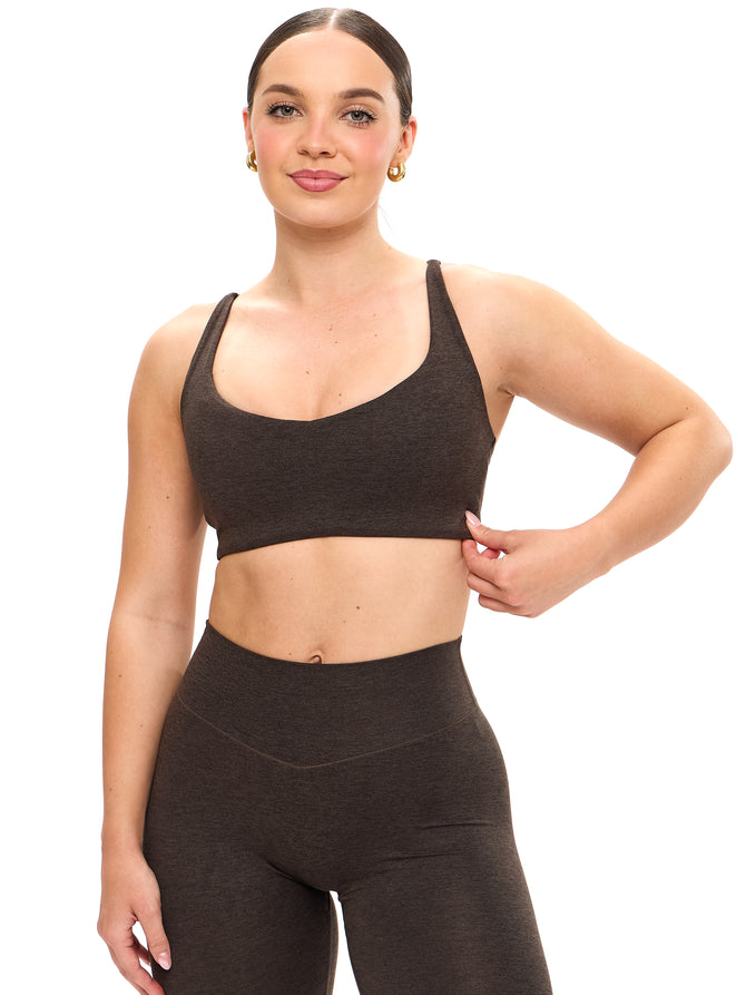 Dream Heathered Sports Bra - Cold Brew Image 2