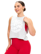 Thumbnail 1 of Globe Crop Tank - Heather Grey, 1 of 4