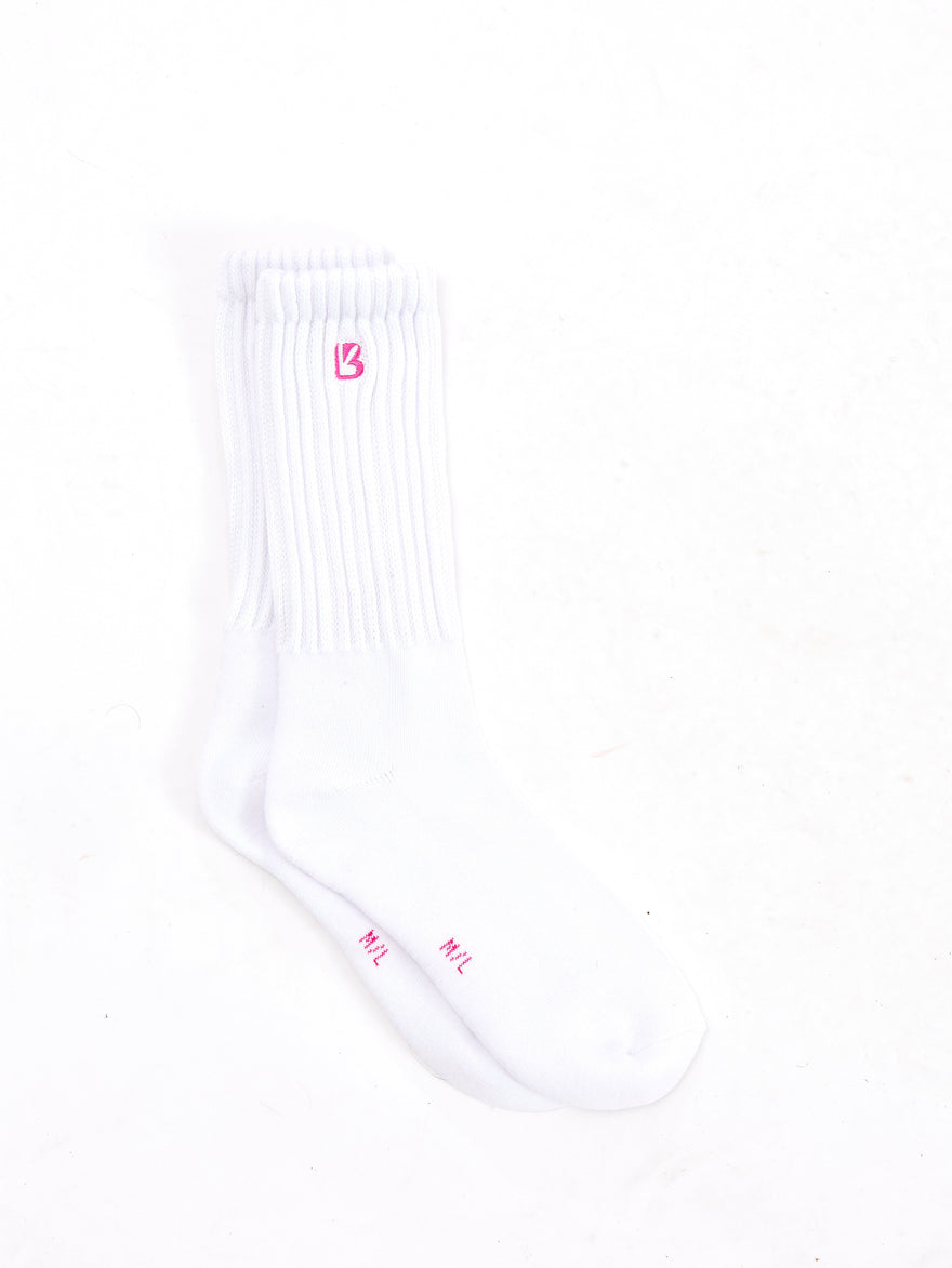 3 Pack Scrunch Socks - Multi White