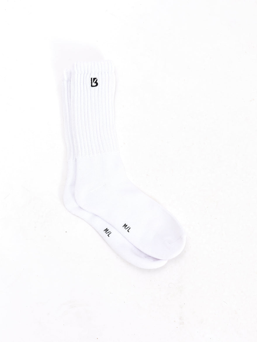3 Pack Scrunch Socks - Multi White