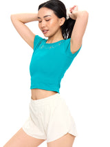 Thumbnail 3 of Vida Baby Tee - Teal, 3 of 7