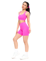Thumbnail 2 of Nubre Notch Sports Bra - Candy Crush Pink, 2 of 6