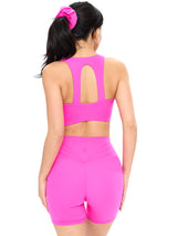 Thumbnail 6 of Nubre Notch Sports Bra - Candy Crush Pink, 6 of 6
