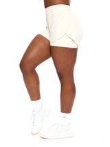 Thumbnail 3 of Flirty Flo Short Boyshort - Oat Milk, 3 of 6